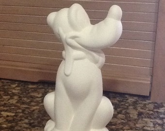 Disney's Pluto 9 in ceramic bisque ready to paint