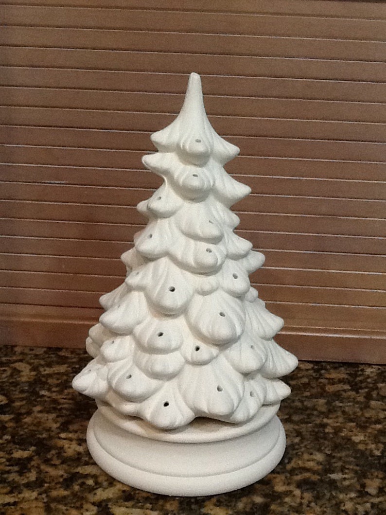 Ceramic bisque 12 Christmas Tree ready to paint | Etsy