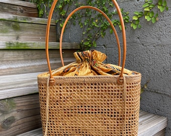 Large Woven Summer Tote Bag, Large Net Straw Bag, Straw Shoulder Bag, Rattan Bag, Wicker Bag, Basket Bag, Summer Bag, Summer Beach Bag
