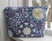 Cosmetic Zippered Bag Large Purple