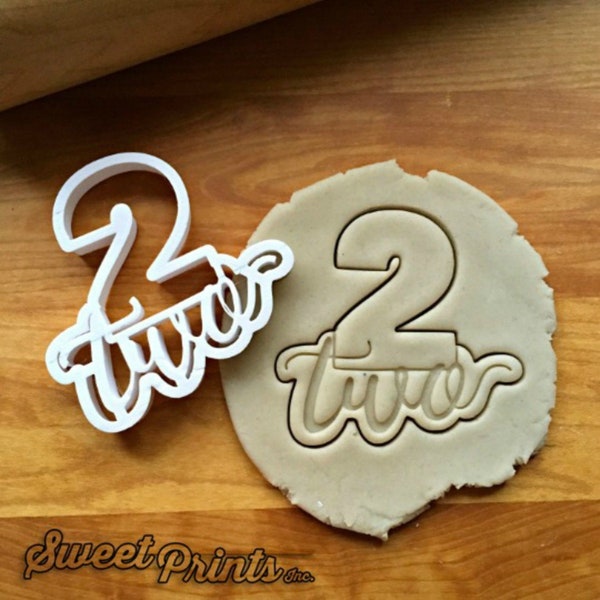 Lettered Number 2  Cookie Cutter/Multi-Size/Dishwasher Safe Available