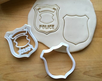 Set of 2 Police Badge Cookie Cutters/Multi-Size