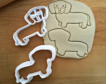 Set of 2 Dachshund/Wiener Dog Cookie Cutters/Multi-Size/Dishwasher Safe Available