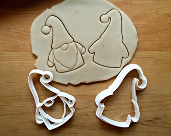 Set of 2 Santa Gnome Cookie Cutters in Multiple Sizes