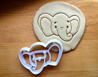 Baby Elephant Face Cookie  Cutter in Multiple Sizes