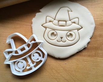Cat Witch Cookie Cutter in Multiple Sizes