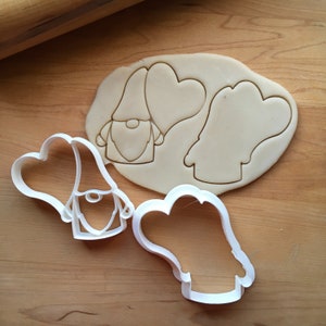 Set of 2 Valentine Gnome Cookie Cutters in Multiple Sizes