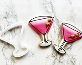 Martini Glass Cookie Cutter Multi-Size Dishwasher Safe Available