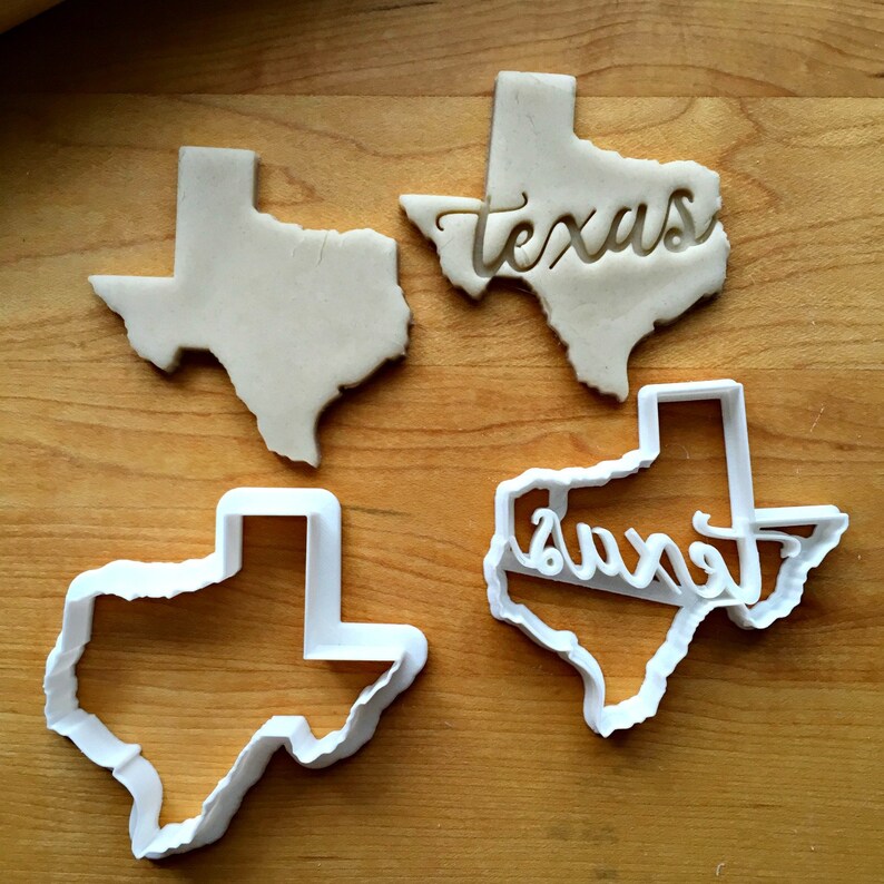 Set of 2 State of Texas Cookie Cutters/MultiSize/Dishwasher Etsy