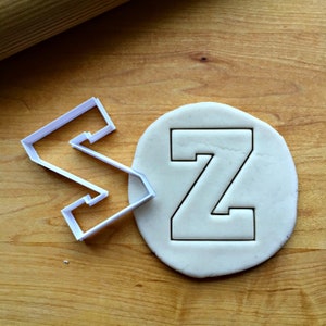 Varsity Letter Z Cookie  Cutter in Multiple Sizes