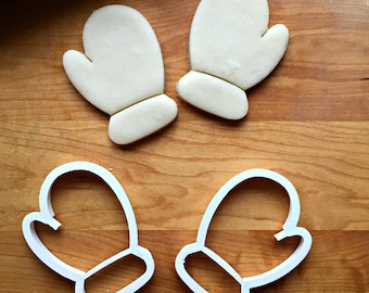 Set of 2 Left and Right Mitten Cookie Cutters in Multiple Sizes