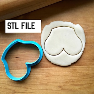 Digitaler STL Datei Download für BrustButtock Cookie Cutter in mehreren Größen