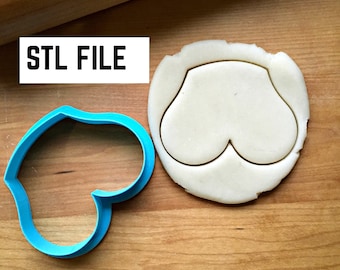 Digital STL File Download for BreastButtock Cookie Cutter in Multiple Sizes
