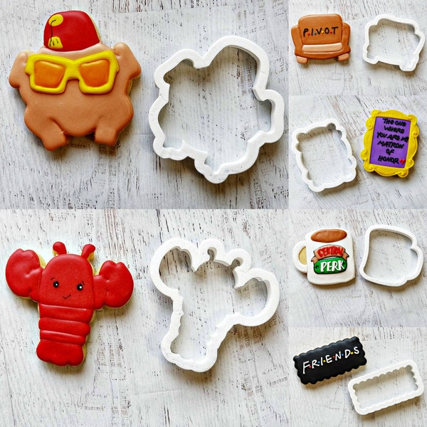 Set of 6 Friends Thanksgiving Cookie Cutters/Multi-Size