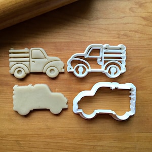 Set of 2 Pickup Truck with Side Panels Cookie Cutters in Multiple Sizes