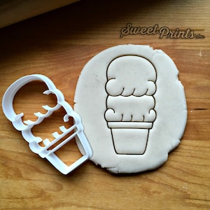 Ice Cream Cone Cookie Cutter in Multiple Sizes