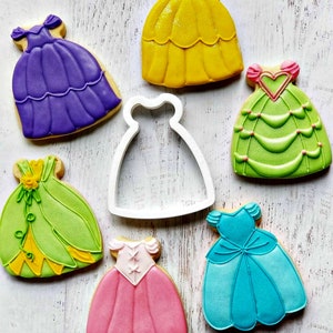 Princess Dress Cookie Cutter in Multiple Sizes