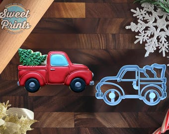 Pickup Truck with Tree Cookie Cutter - Christmas Baking