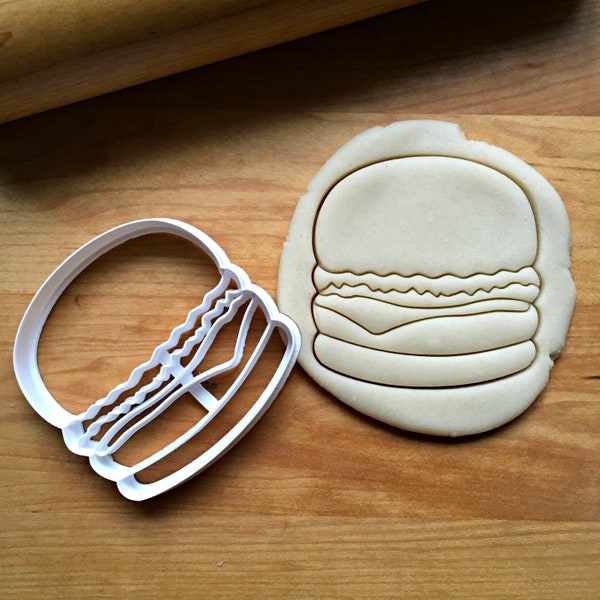 Hamburger Cookie  Cutter in Multiple Sizes