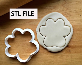 Digital STL File Download Paw Print Cookie Cutter/Multi-Size