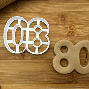 Number 80 Cookie CutterMulti-SizeCuts Through/