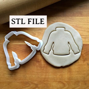 Digital STL File Download for Turtleneck Sweater Cookie Cutter in Multiple Sizes