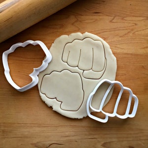 Set of 2 Fist Bump Cookie Cutters in Multiple Sizes
