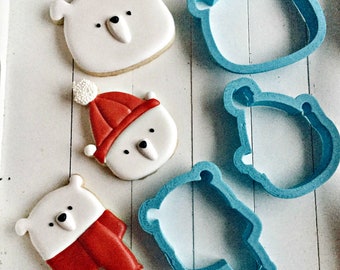 Bear Cookie Cutters, Set of 3, PLA Plastic
