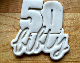 Lettered Number 50 Cookie Cutter/multi-size/dishwasher Safe - Etsy Israel