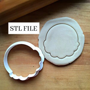 Digital STL File Download Floral Circle Cookie Cutter in Multiple Sizes