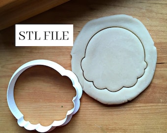 Digitale STL Datei Download Floral Kreis Ausstechform in mehreren Größen