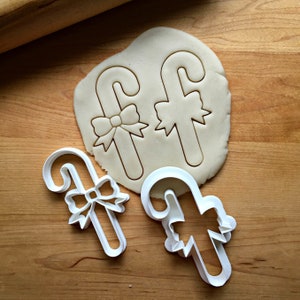 Set of 2 Candy Cane with Bow Cookie Cutters in Multiple Sizes