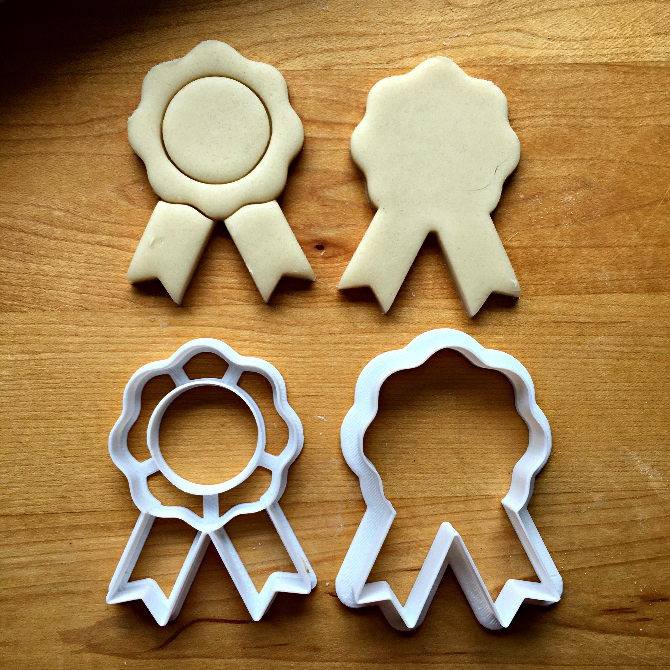 Set of Two Blue Ribbon Cookie Cutters/ MultiSize Etsy