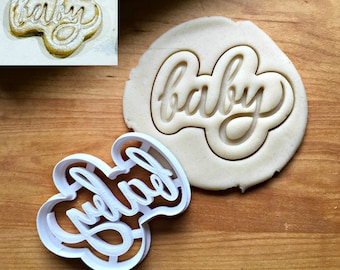 Baby Script Cookie Cutter/Multi-Size/Dishwasher Safe Available