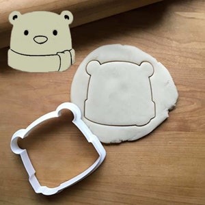 Cute Bear Head with Scarf Cookie Cutter in Multiple Sizes