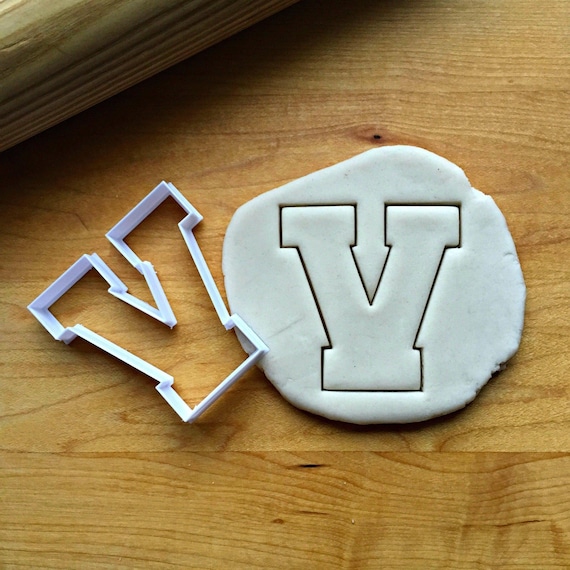 Varsity Letter V Cookie Cutter/multi-size/dishwasher Safe 