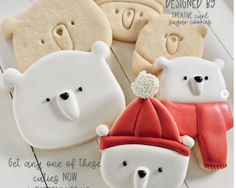 Bear Cookie Cutter Set: PLA Plastic, Multiple Sizes