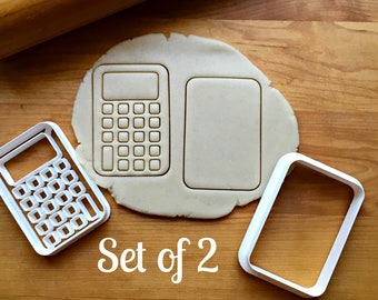 Set of 2 Calculator Cookie Cutters/Multi-Size