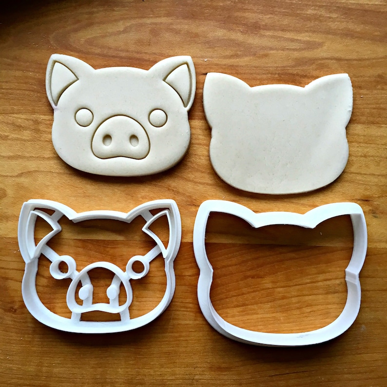 Set of 2 Pig Cookie Cutters/multisize/farm Animals Etsy
