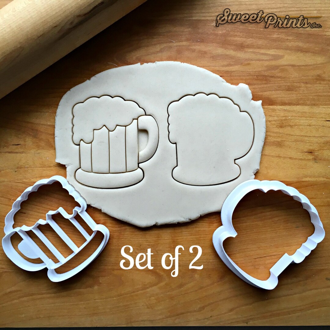 Set of 2 Beer Stein Cookie Cutters/multisize Etsy