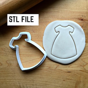 Digital STL File Download for BaptismEaster Dress Cookie Cutter in Multiple Sizes