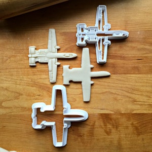 Set of 2 Attack Jet Fighter Cookie Cutters in Multiple Sizes
