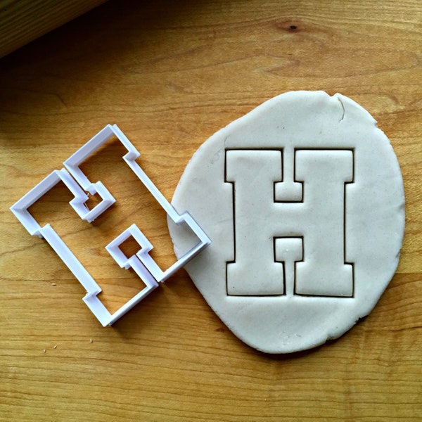 Varsity Letter H Cookie Cutter/Multi-Size/Dishwasher Safe Available