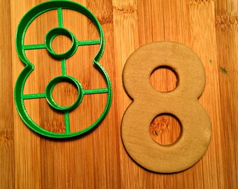 Number 8 Cookie Cutter: Multi-Size