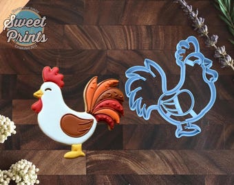 Rooster, Hen, Chicken Cookie Cutter in Multiple Sizes
