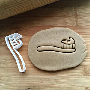 Toothbrush and Paste Cookie  Cutter in Multiple Sizes