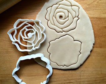 Set of 2 Rose Bud Cookie Cutters in Multiple Sizes