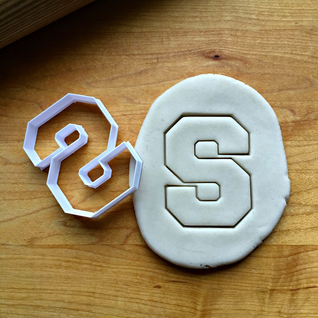 Varsity Letter S Cookie Cutter/multisize/dishwasher Safe Available Etsy