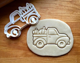 Pickup Truck with Pumpkins Cookie Cutter in Multiple Sizes