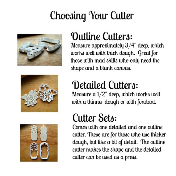 Set of 3 Lettered Number 1-3 Cookie Cutters/Dishwasher Safe